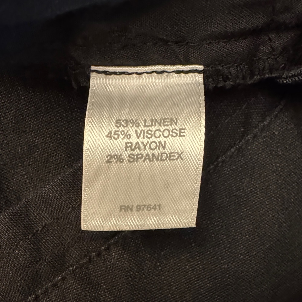 J. Jill Charcoal Black Linen Stretch Pants - Picture 9 of 10